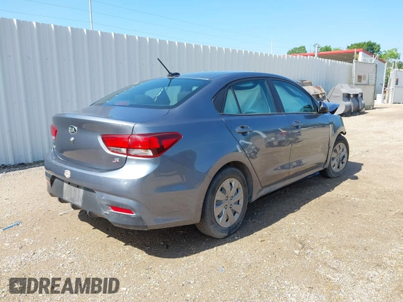 2020 Kia Rio LX with VIN 3KPA24AD2LE337479, listed as a IAAI auction lot 42167609 with 51,175 mi miles. Bid and sale history available at carsss.com. Image 4.