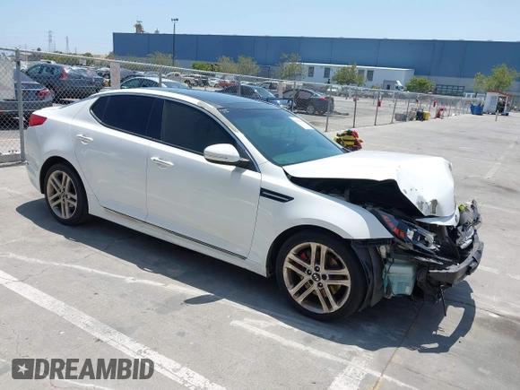 2013 Kia Optima SX with VIN 5XXGR4A6XDG106409, listed as a IAAI auction lot 42525630 with 213,722 mi miles and . Bid and sale history available at DreamBid. Image 1.