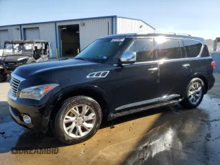 2012 Infiniti QX56 8-passenger with VIN JN8AZ2NC7C9316699, listed as a Copart auction lot 74810114 with 188,879 mi miles and Salvage Title. Bid and sale history available at carsss.com. Image 1.