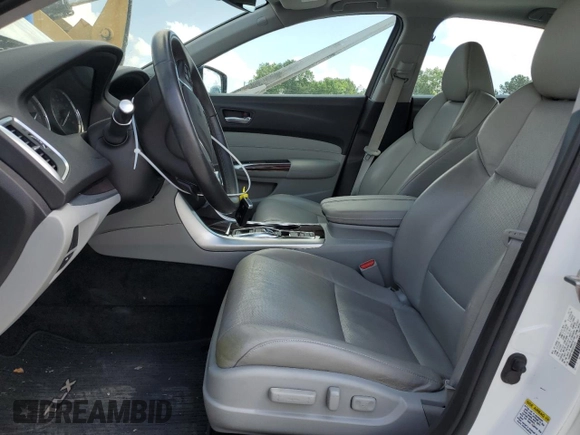 2015 Acura TLX Technology with VIN 19UUB3F59FA001538, listed as a Copart auction lot 55289075 with 90,458 mi miles and Salvage title. Bid and sale history available at DreamBid. Image 7.