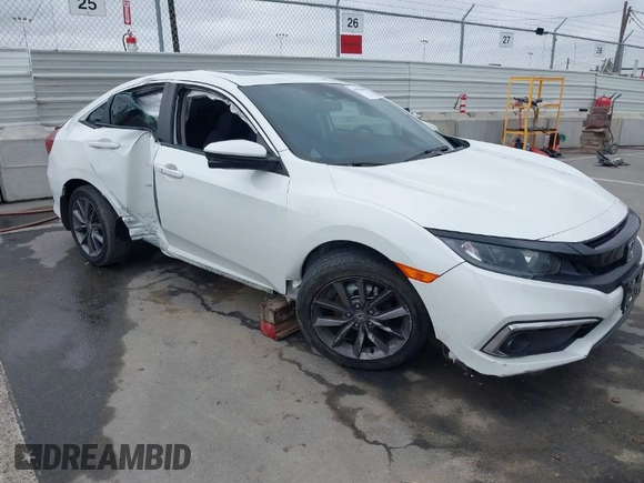2019 Honda Civic Sedan EX with VIN 19XFC1F38KE210039, listed as a IAAI auction lot 41870809 with 23,391 mi miles. Bid and sale history available at carsss.com. Image 1.
