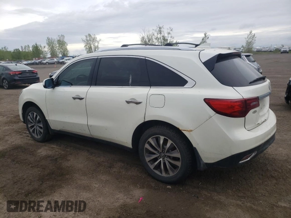 2014 Acura MDX Technology с VIN 5FRYD4H4XEB505394, выставлен на аукционе Copart как лот 57567785 с пробегом Не указан миль и Списание • Salvage title. История ставок и продаж доступна на DreamBid. Изображение 2.
