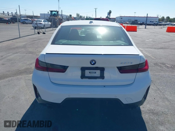 2023 BMW 3 Series 330e with VIN 3MW39FF02P8C89795, listed as a IAAI auction lot 41648172 with 27,179 mi miles. Bid and sale history available at carsss.com. Image 16.