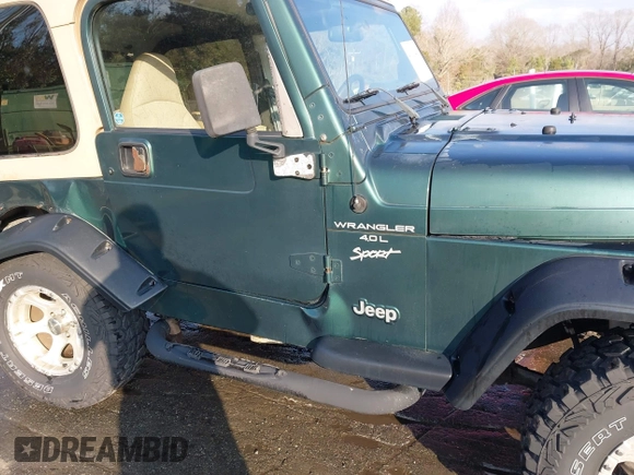 2001 Jeep Wrangler Sport with VIN 1J4FA49S71P315061, listed as a IAAI auction lot 41525441 with 178,809 mi miles. Bid and sale history available at carsss.com. Image 13.