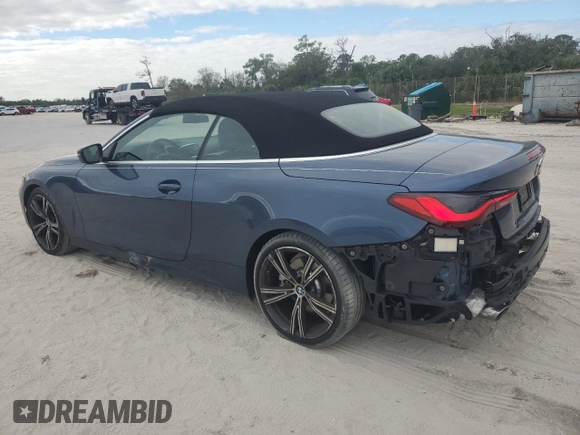 2021 BMW 4 Series 430i with VIN WBA23AT09MCG81555, listed as a Copart auction lot 81284974 with 18,219 mi miles and Salvage title. Bid and sale history available at DreamBid. Image 2.