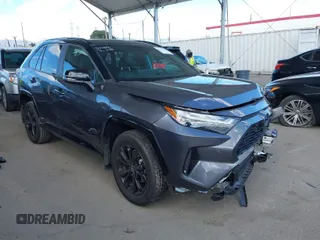 2024 Toyota RAV4 Hybrid XSE with VIN 4T3E6RFV4RU148365, listed as a IAAI auction lot 41949326 with 12,020 mi miles. Bid and sale history available at carsss.com. Image 1.
