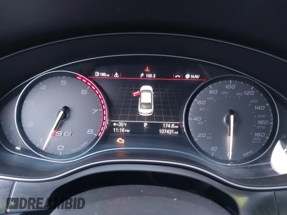 2013 Audi S6 Prestige with VIN WAUF2AFC7DN040741, listed as a IAAI auction lot 41032195 with 107,431 mi miles. Bid and sale history available at carsss.com. Image 7.