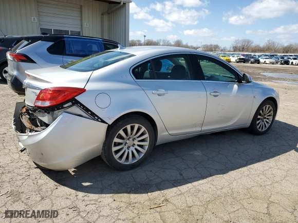 2011 Buick Regal CXL RL5 with VIN W04GT5GC2B1020387, listed as a Copart auction lot 50183145 with 115,491 mi miles and Salvage Title. Bid and sale history available at carsss.com. Image 3.