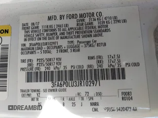 2018 Ford Fusion SE z VIN 3FA6P0LU3JR102971, wystawiony jako IAAI lot #41814321 z przebiegiem 135 472 mil mil oraz . Historia ofert i sprzedaży dostępna na DreamBid. Obrazek 9.