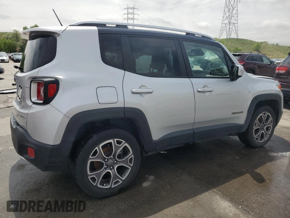 2015 Jeep Renegade Limited z VIN ZACCJBDT2FPB81423, wystawiony jako Copart lot #59581385 z przebiegiem 50 987 mil mil oraz Szkoda całkowita • Salvage title. Historia ofert i sprzedaży dostępna na DreamBid. Obrazek 3.