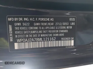 2021 Porsche Panamera с VIN WP0AJ2A78ML121162, выставлен на аукционе IAAI как лот 41560345 с пробегом 89 775 миль миль и . История ставок и продаж доступна на DreamBid. Изображение 9.