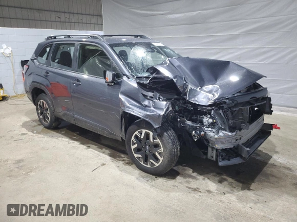 2025 Subaru Forester with VIN JF2SLDAC2SH447600, listed as a Copart auction lot 53180575 with 8,623 mi miles and Salvage title. Bid and sale history available at DreamBid. Image 4.