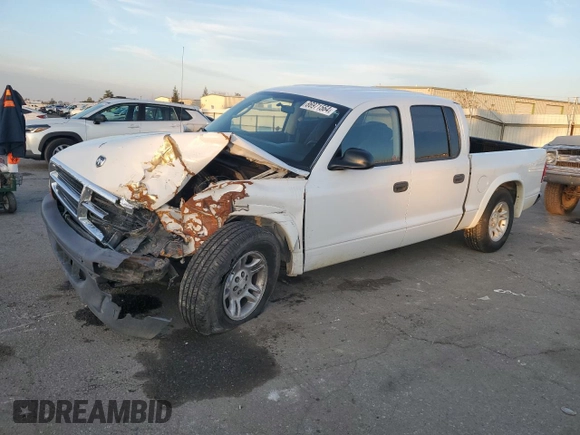 2004 Dodge Dakota Sport with VIN 1D7HL38K74S663700, listed as a Copart auction lot 86971564 with 0 mi miles and Salvage Title. Bid and sale history available at carsss.com. Image 1.