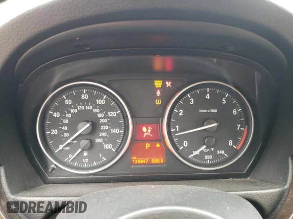 2009 BMW 3 Series 328i with VIN WBAWV13509P122108, listed as a Copart auction lot 55055875 with 136,947 mi miles and Salvage title. Bid and sale history available at DreamBid. Image 9.