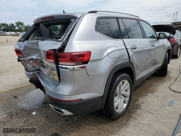 2021 Volkswagen Atlas 3.6L V6 SEL with VIN 1V2BR2CA8MC563864, listed as a Copart auction lot 68318444 with 78,677 mi miles and Salvage Title. Bid and sale history available at carsss.com. Image 3.