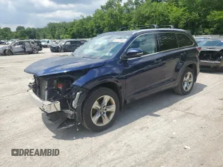 2016 Toyota Highlander Limited with VIN 5TDDKRFH5GS251343, listed as a Copart auction lot 62137905 with 123,672 mi miles and Salvage title. Bid and sale history available at DreamBid. Image 1.