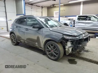2021 Hyundai Kona Night Edition with VIN KM8K6CA5XMU710083, listed as a Copart auction lot 47118915 with 71,034 mi miles and Salvage Title. Bid and sale history available at DreamBid. Image 4.