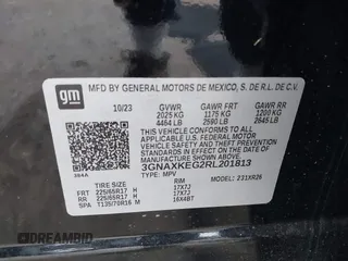 2024 Chevrolet Equinox LT with VIN 3GNAXKEG2RL201813, listed as a IAAI auction lot 42262402 with 21,804 mi miles and . Bid and sale history available at DreamBid. Image 9.