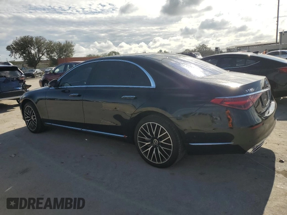 2023 Mercedes-Benz S-Class S 580 with VIN W1K6G7GB2PA169565, listed as a Copart auction lot 85590864 with 19,951 mi miles and Salvage Title. Bid and sale history available at carsss.com. Image 2.