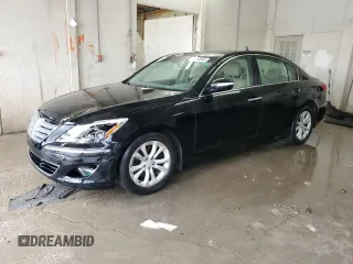 2012 Hyundai Genesis 3.8L with VIN KMHGC4DD1CU195643, listed as a Copart auction lot 51443545 with 162,858 mi miles and Salvage Title. Bid and sale history available at carsss.com. Image 1.