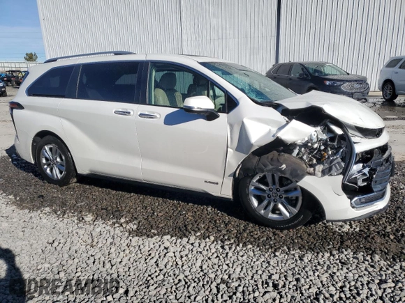 2021 Toyota Sienna Limited with VIN 5TDZSKFC5MS005700, listed as a Copart auction lot 87312734 with 46,623 mi miles and Salvage Title. Bid and sale history available at DreamBid. Image 4.