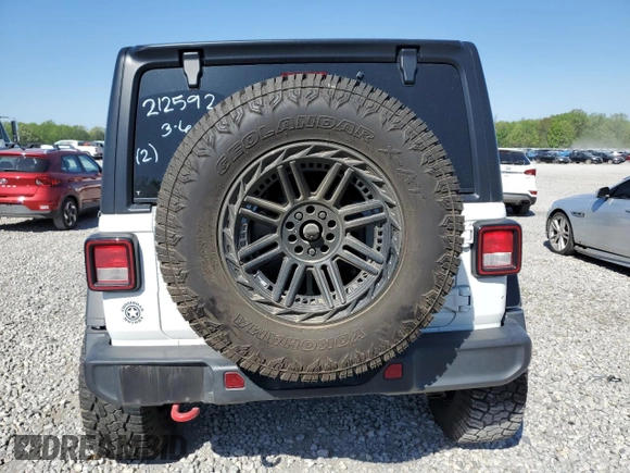 2022 Jeep Wrangler Unlimited Rubicon z VIN 1C4HJXFN2NW212592, wystawiony jako Copart lot #53071895 z przebiegiem 49 986 mil mil oraz Szkoda całkowita • Salvage title. Historia ofert i sprzedaży dostępna na DreamBid. Obrazek 6.