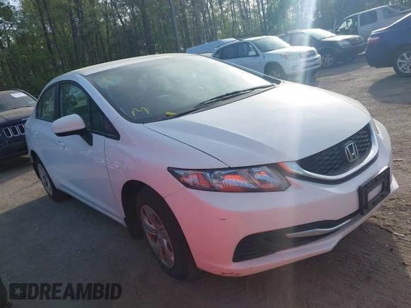 2015 Honda Civic Sedan LX with VIN 19XFB2F58FE292421, listed as a IAAI auction lot 42096298 with 141,594 mi miles. Bid and sale history available at carsss.com. Image 1.