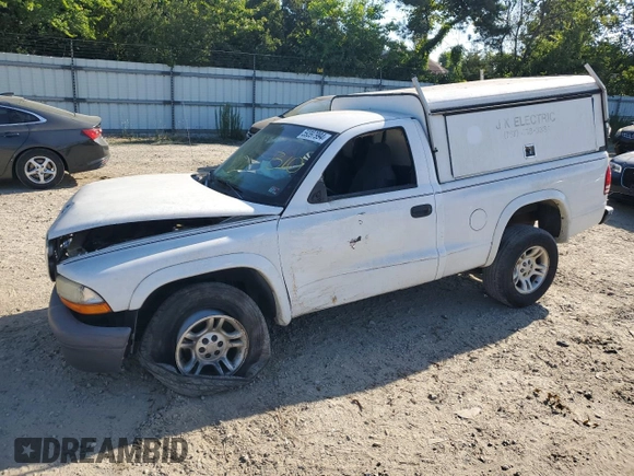 2004 Dodge Dakota with VIN 1D7FL16K14S554387, listed as a Copart auction lot 59397994 with 0 mi miles and Salvage Title. Bid and sale history available at carsss.com. Image 1.