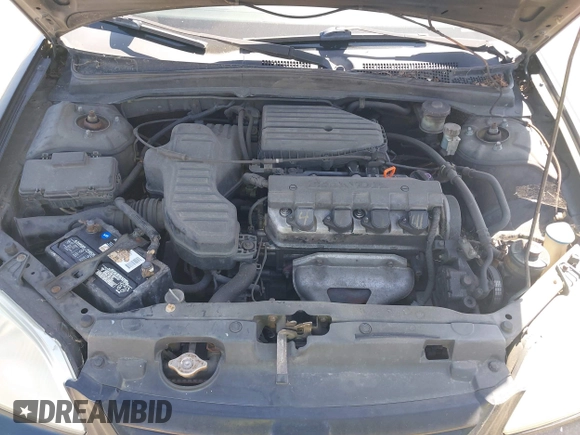 2001 Honda Civic DX with VIN 2HGES15241H573417, listed as a IAAI auction lot 41890215 with 335,619 mi miles. Bid and sale history available at carsss.com. Image 10.