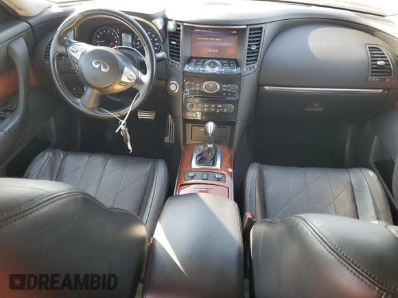 2014 Infiniti QX70 with VIN JN8CS1MU7EM450274, listed as a Copart auction lot 42516735 with 173,483 mi miles and Salvage Title. Bid and sale history available at DreamBid. Image 8.