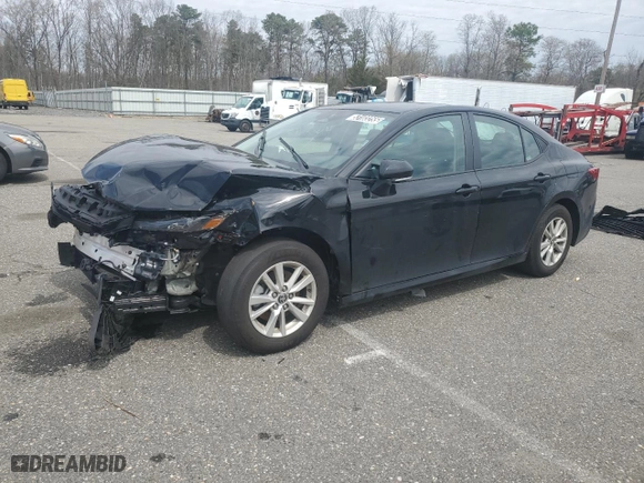 2025 Toyota Camry LE with VIN 4T1DAACK7SU017189, listed as a Copart auction lot 53103255 with 0 mi miles and Salvage Title. Bid and sale history available at carsss.com. Image 1.