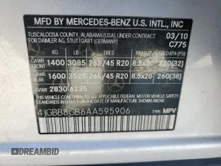 2010 Mercedes-Benz M 350 z VIN 4JGBB8GB6AA595906, wystawiony jako Copart lot #83924074 z przebiegiem 256 717 mil mil oraz Szkoda całkowita • Salvage title. Historia ofert i sprzedaży dostępna na DreamBid. Obrazek 13.