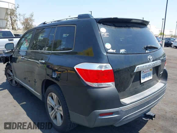 2012 Toyota Highlander Limited with VIN 5TDDK3EHXCS166619, listed as a IAAI auction lot 42451831 with 167,495 mi miles and . Bid and sale history available at DreamBid. Image 3.