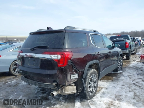 2021 GMC Acadia SLE z VIN 1GKKNKLA4MZ107729, wystawiony jako IAAI lot #41623179 z przebiegiem 55 736 mil mil oraz . Historia ofert i sprzedaży dostępna na DreamBid. Obrazek 4.