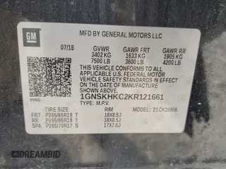 2019 Chevrolet Suburban LT with VIN 1GNSKHKC2KR121661, listed as a Copart auction lot 67335274 with 94,756 mi miles and Salvage Title. Bid and sale history available at DreamBid. Image 14.