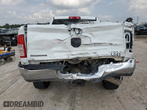 2024 Ram 2500 Big Horn with VIN 3C6UR5DL3RG106158, listed as a Copart auction lot 54498835 with 38,817 mi miles and Salvage Title. Bid and sale history available at carsss.com. Image 6.