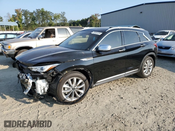 2021 Infiniti QX50 SENSORY with VIN 3PCAJ5CB3MF118112, listed as a Copart auction lot 69484394 with 37,548 mi miles and Salvage Title. Bid and sale history available at carsss.com. Image 1.