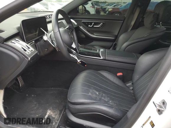 2022 Mercedes-Benz S 500 with VIN W1K6G6DBXNA166392, listed as a Copart auction lot 55101565 with 19,276 mi miles and Clean Title. Bid and sale history available at DreamBid. Image 7.