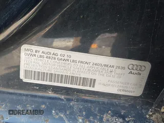 2010 Audi A4 2.0T Premium Plus with VIN WAUHFAFL2AN051767, listed as a IAAI auction lot 41899587 with 112,011 mi miles. Bid and sale history available at carsss.com. Image 9.