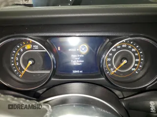 2023 Jeep Wrangler Sahara with VIN 1C4HJXEG3PW595576, listed as a Copart auction lot 64681745 with 32,843 mi miles and Salvage title. Bid and sale history available at DreamBid. Image 9.