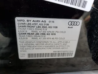 2015 Audi Q3 Premium Plus with VIN WA1BFCFS0FR010544, listed as a Copart auction lot 69989353 with 95,636 mi miles and . Bid and sale history available at DreamBid. Image 14.