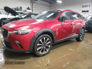 2019 Mazda CX-3 Touring with VIN JM1DKDC75K1416408, listed as a Copart auction lot 87731075 with 101,001 mi miles and Salvage Title. Bid and sale history available at carsss.com. Image 1.