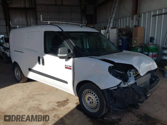 2019 Ram ProMaster City Cargo Tradesman z VIN ZFBHRFAB7K6M61484, wystawiony jako IAAI lot #41584872 z przebiegiem 63 558 mil mil oraz . Historia ofert i sprzedaży dostępna na DreamBid. Obrazek 1.
