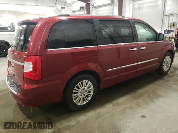 2013 Chrysler Town & Country Limited with VIN 2C4RC1GG7DR766715, listed as a Copart auction lot 52556215 with 180,980 mi miles and Salvage Title. Bid and sale history available at carsss.com. Image 3.