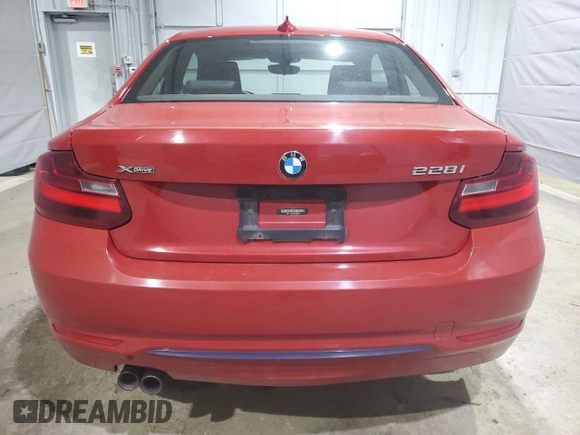 2015 BMW 2 Series 228i xDrive with VIN WBA1F7C50FVX96082, listed as a Copart auction lot 49897085 with 101,248 mi miles and Salvage Title. Bid and sale history available at carsss.com. Image 6.
