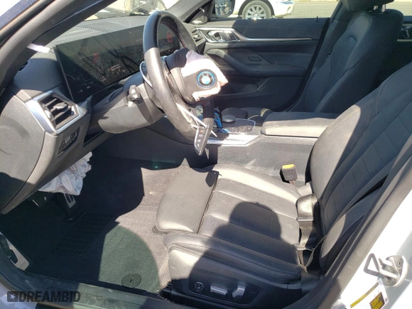 2023 BMW i4 M50 with VIN WBY33AW08PFP38927, listed as a Copart auction lot 60039523 with 4,442 mi miles. Bid and sale history available at carsss.com. Image 7.