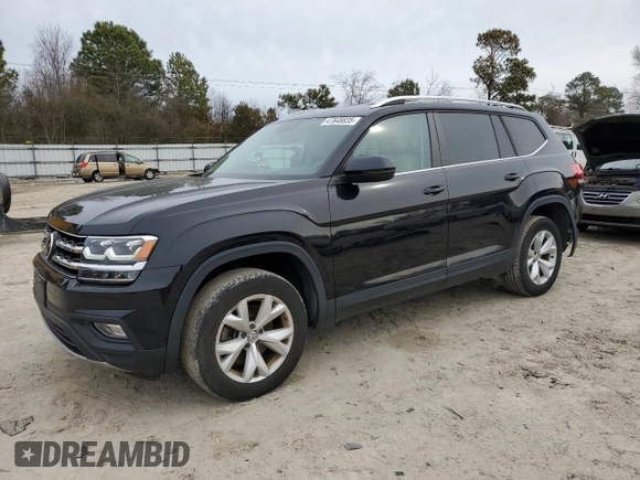 2019 Volkswagen Atlas SE with VIN 1V2LR2CA0KC505636, listed as a Copart auction lot 47648835 with 107,426 mi miles and Salvage title. Bid and sale history available at DreamBid. Image 1.