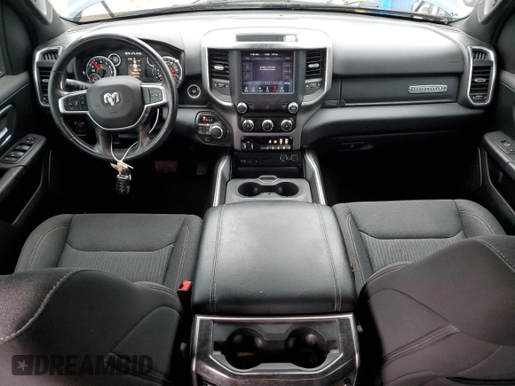 2019 Ram 1500 Big Horn with VIN 1C6SRFFT5KN619449, listed as a Copart auction lot 55404095 with 41,869 mi miles and Salvage title. Bid and sale history available at DreamBid. Image 8.