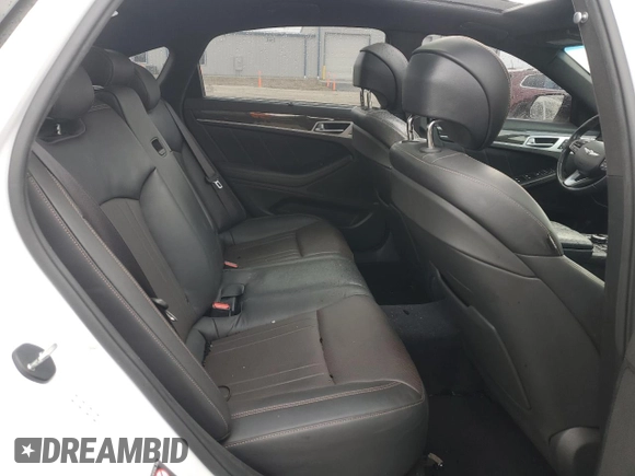 2018 Genesis G80 Sport with VIN KMHGN4JB7JU241681, listed as a Copart auction lot 49821055 with 99,833 mi miles and Salvage title. Bid and sale history available at DreamBid. Image 10.
