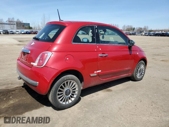2012 FIAT 500 Lounge with VIN 3C3CFFCR8CT189002, listed as a Copart auction lot 54694095 with 117,497 mi miles and Clean title. Bid and sale history available at DreamBid. Image 3.